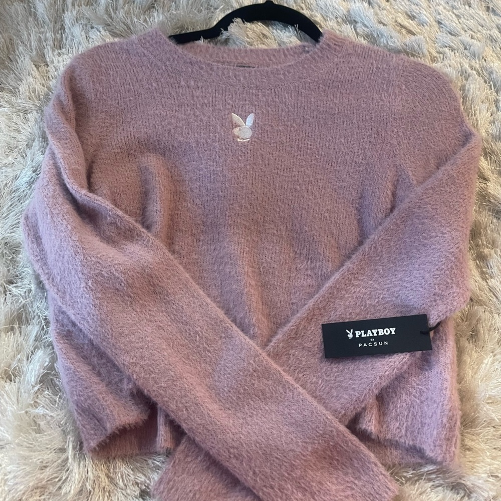 Pacsun playboy purple sweater